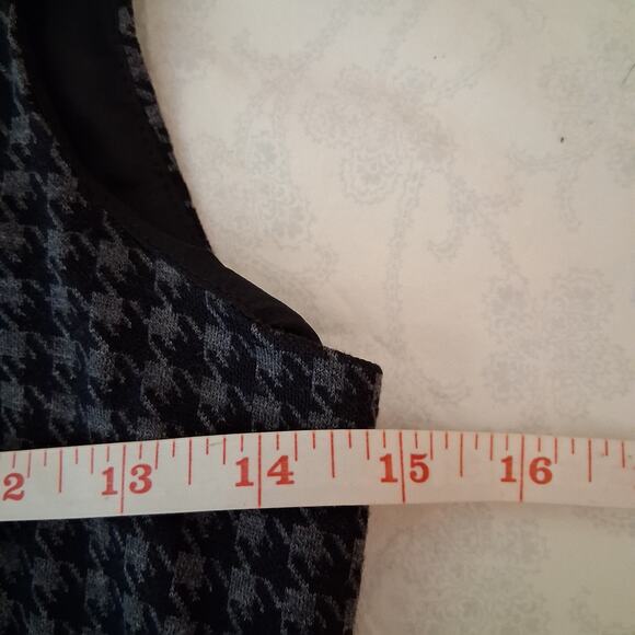 PINKO Black & Gray Houndstooth Wool Blend Sleeveless Mini Dress preppy Sz 4 NWT - Picture 3 of 13